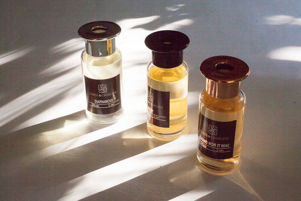 Aromatic Interior Diffusers in the warm sunset light